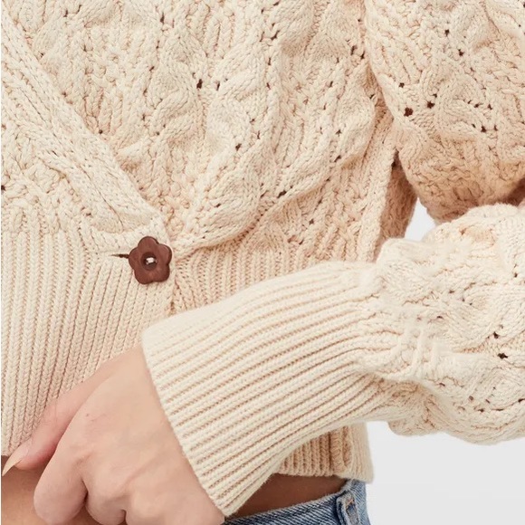 𝓯𝓹 Free People ~ Olive You Cardi in Macadamia - Picture 6 of 8